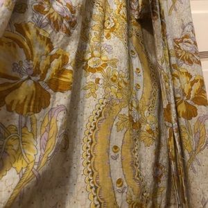 Free People size 2 Vintage Floral Print Sun Dress w/ lace trim